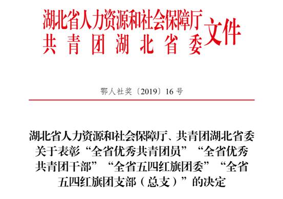 商務區集團所屬中城團總支榮獲 “全省五四紅旗團支部(總支)”榮譽稱號